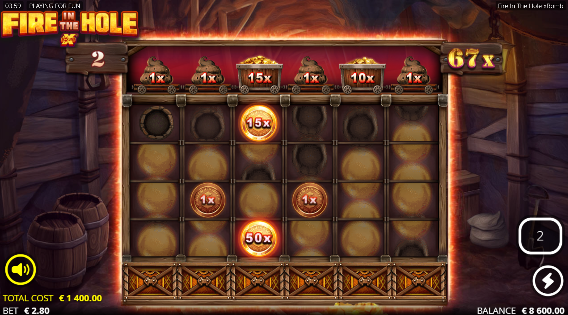 Fire in the Hole xBomb Bonus