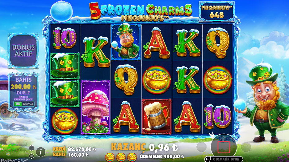 5 Frozen Charms Megaways Gameplay