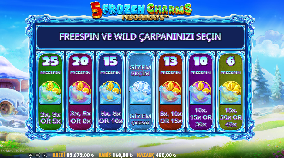 5 Frozen Charms Megaways Bonus