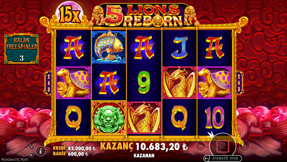 5 Lions Reborn Bonus