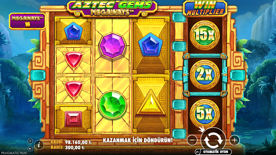 Aztec Gems Megaways Gameplay