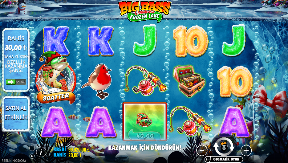 Big Bass Christmas Frozen Lake Gameplay