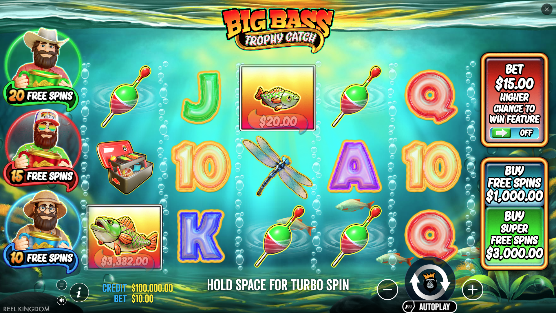 Big Bass Trophy Catch Gameplay