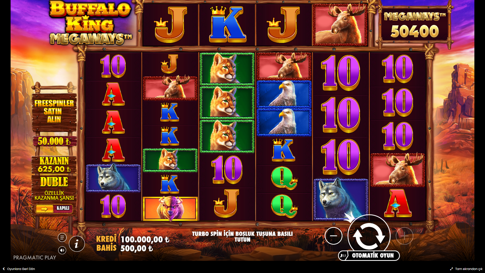 Buffalo King Megaways Gameplay