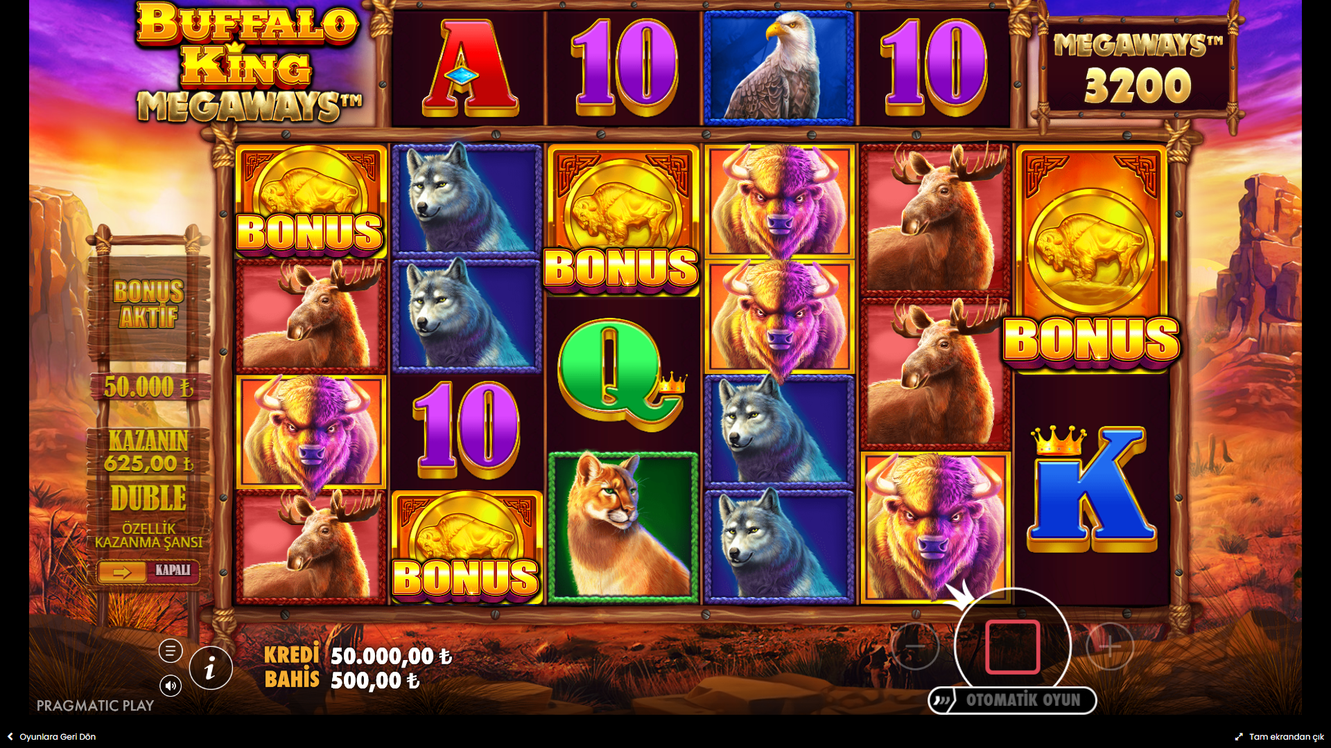 Buffalo King Megaways Bonus