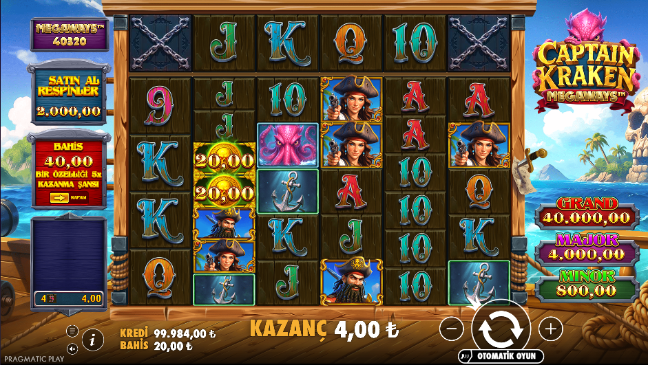 Captain Kraken Megaways Gameplay