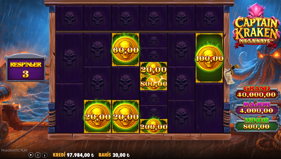 Captain Kraken Megaways Bonus