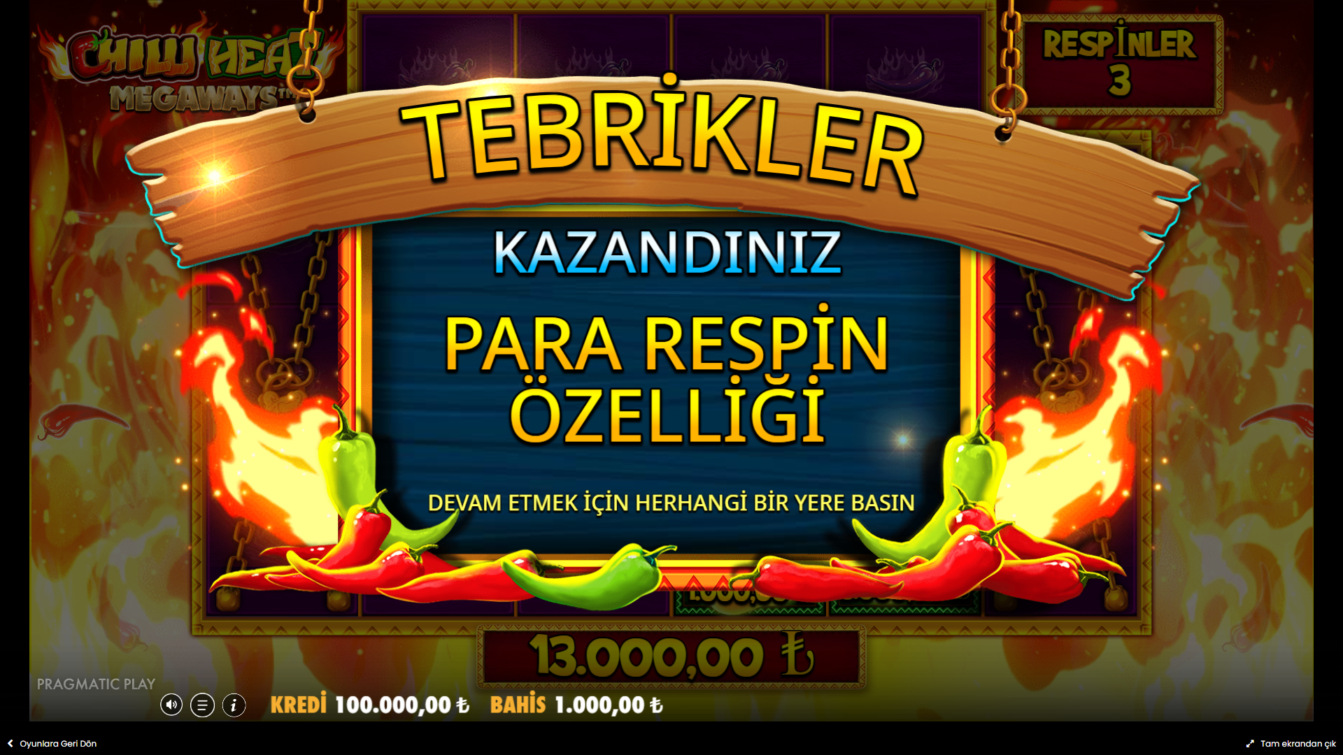 Chilli Heat Megaways Bonus