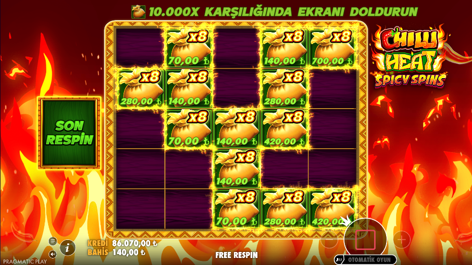 Chilli Heat Spicy Spins Bonus