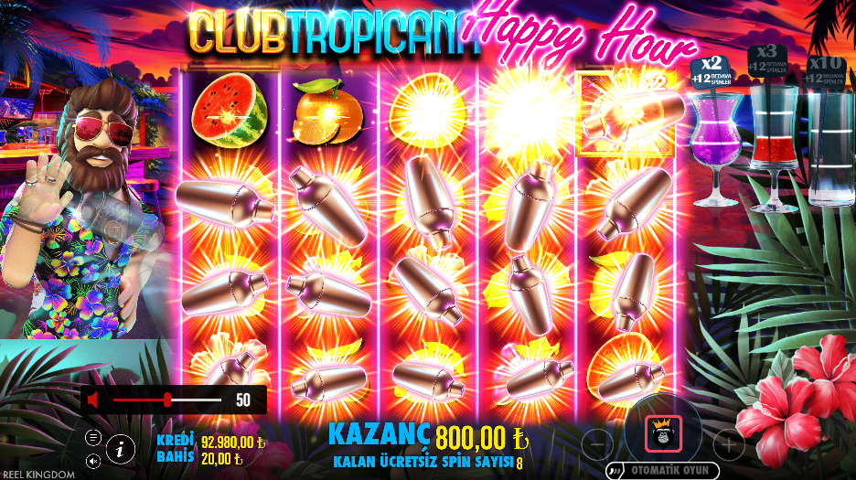 Club Tropicana Happy Hour Bonus