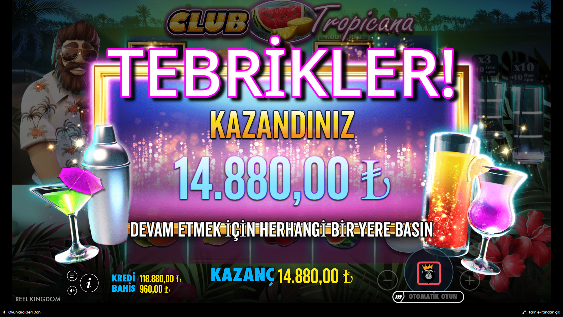 Club Tropicana Bonus