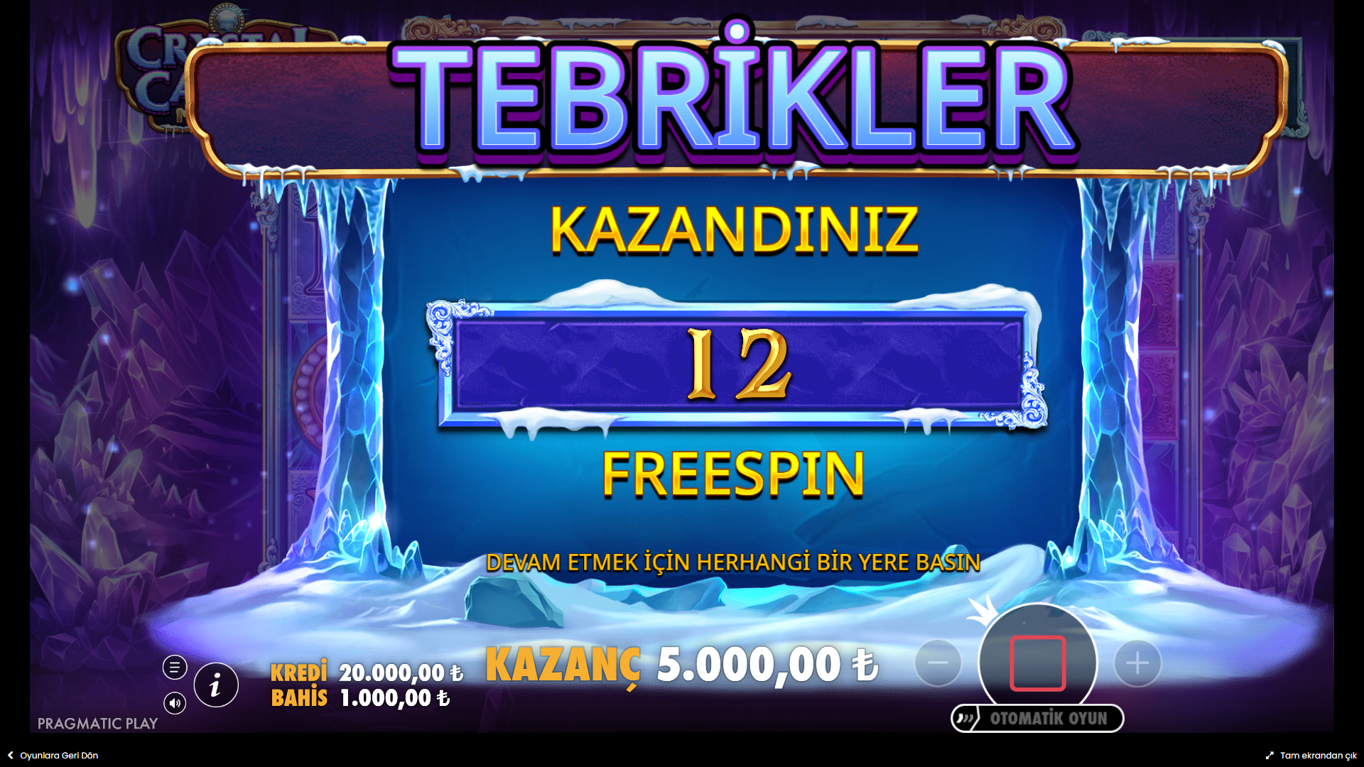 Crystal Cavern Megaways Bonus