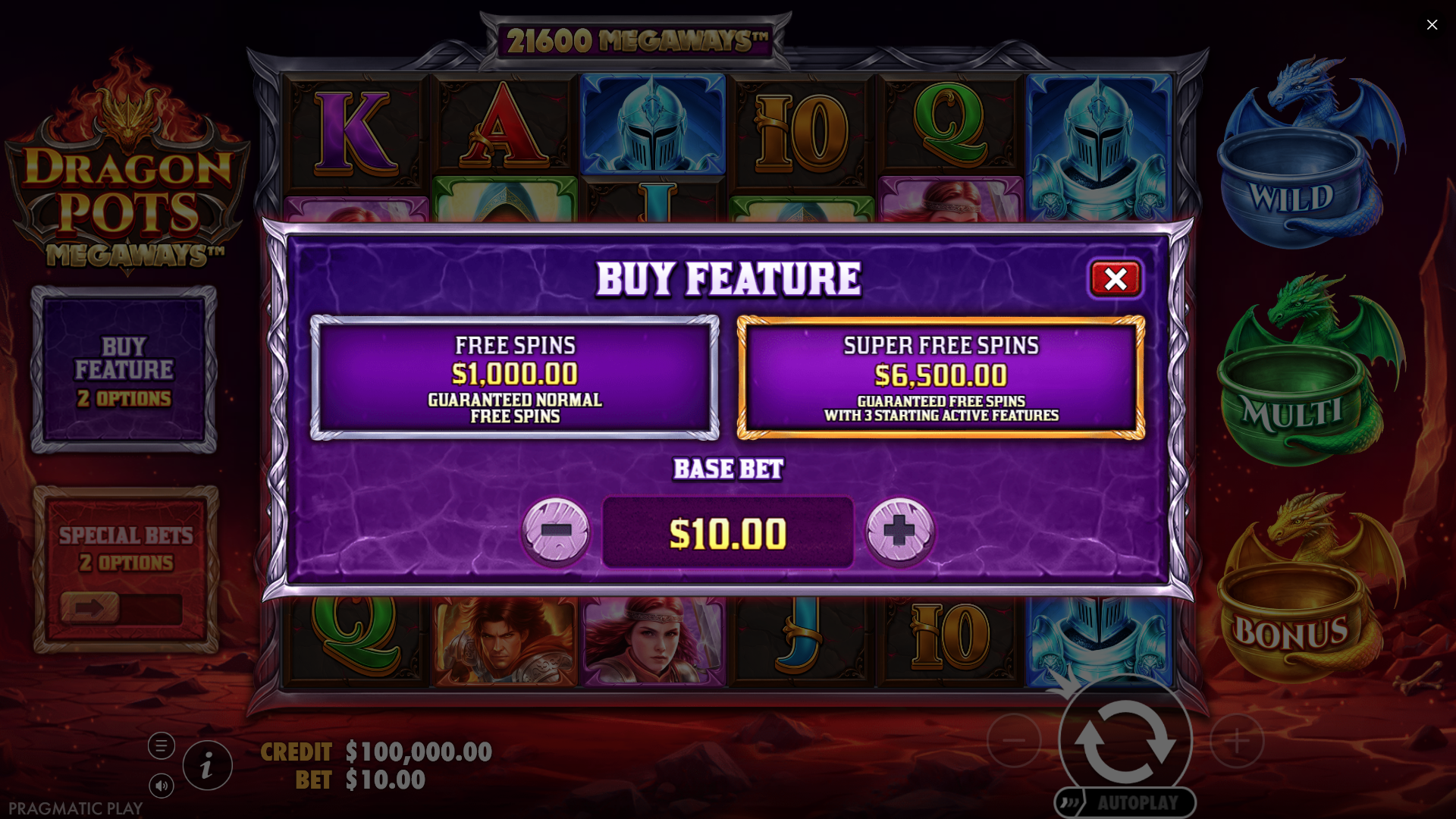 Dragon Pots Megaways Bonus