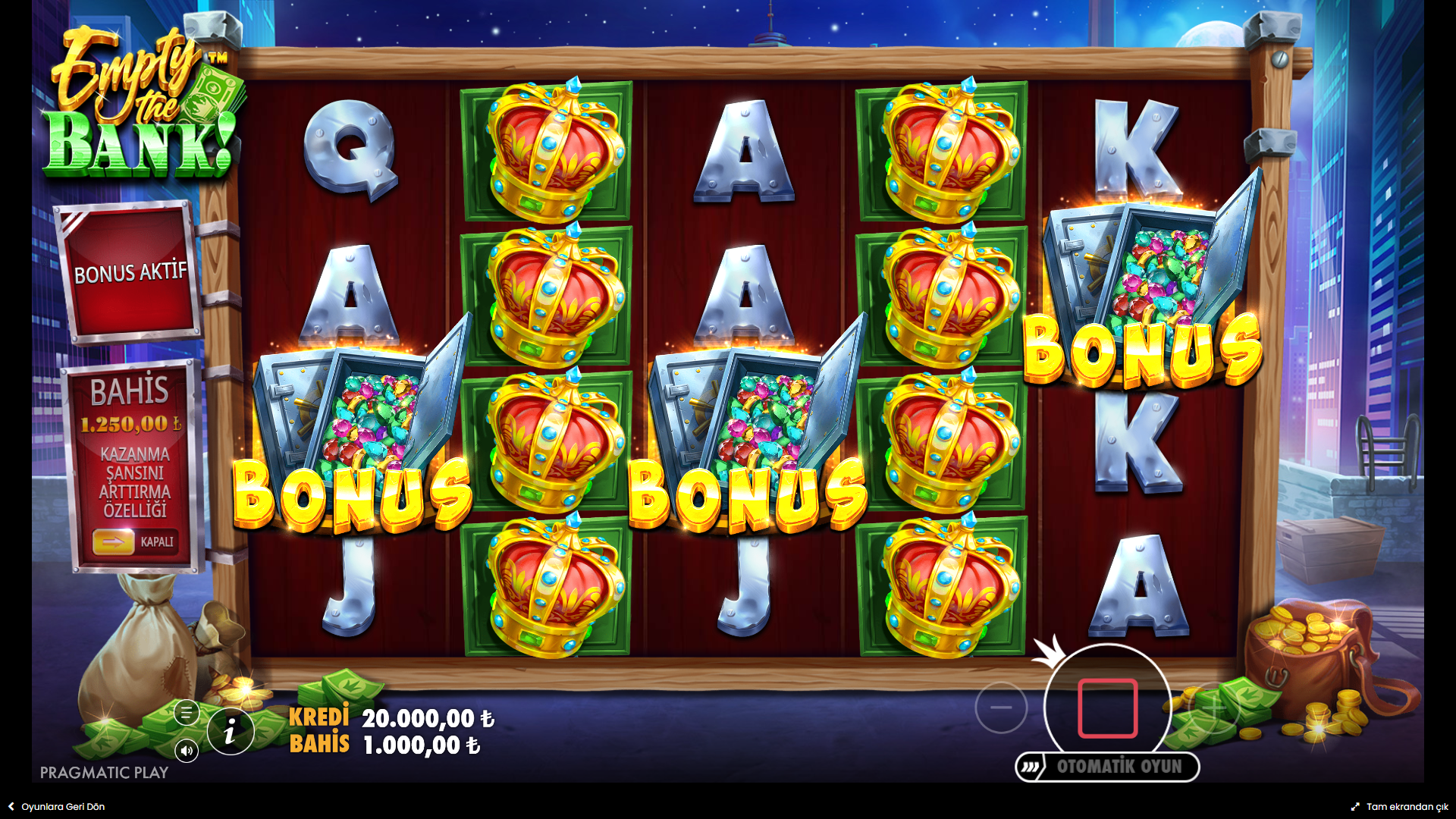 Empty the Bank Bonus