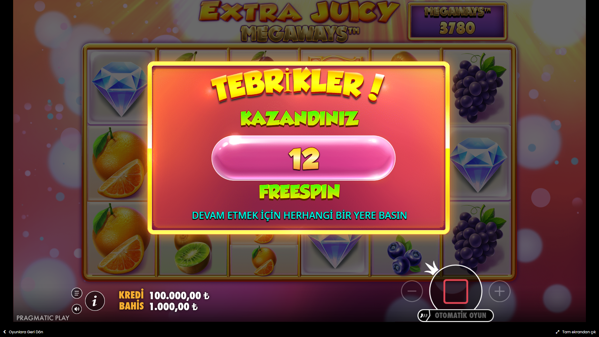 Extra Juicy Megaways Bonus