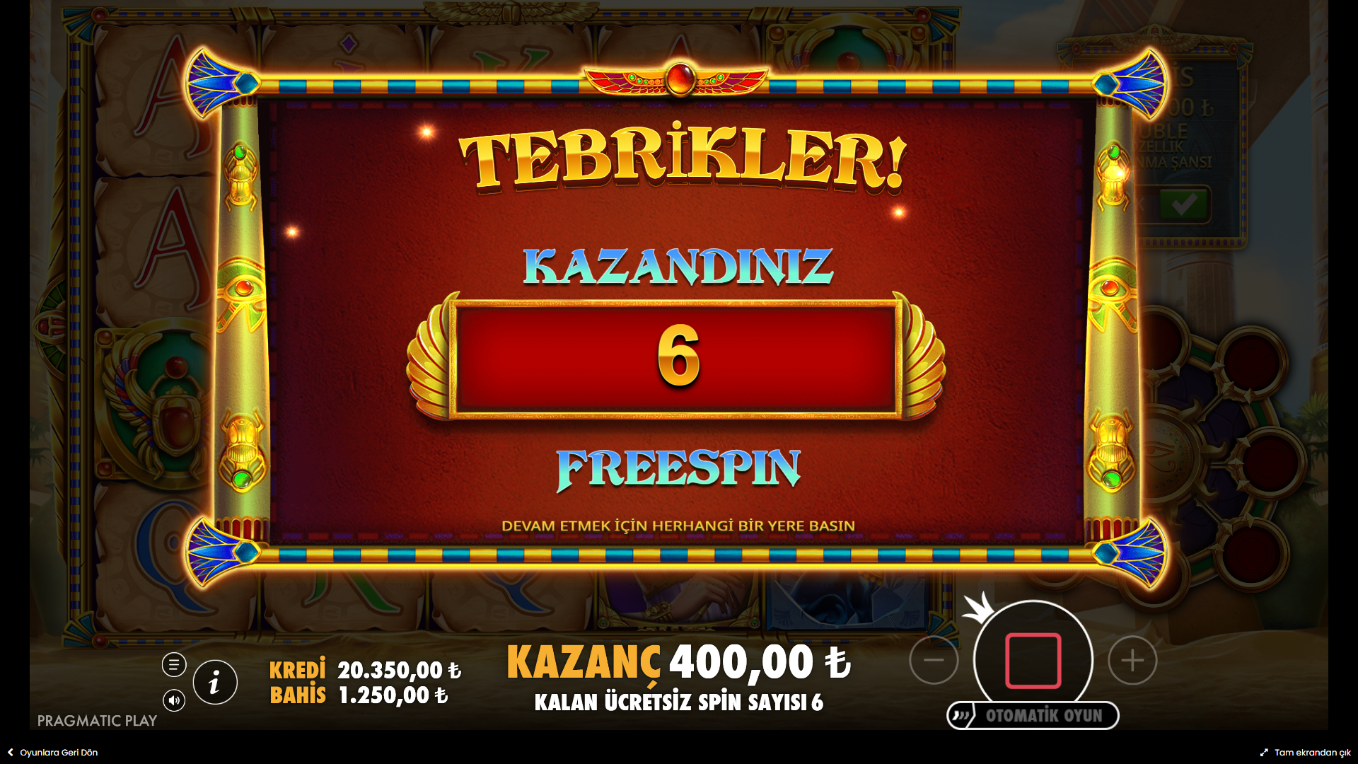 Eye of Cleopatra Bonus