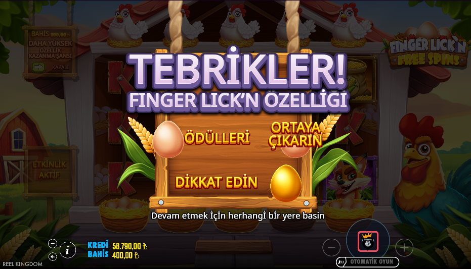 Finger Lick'n Free Spins Bonus