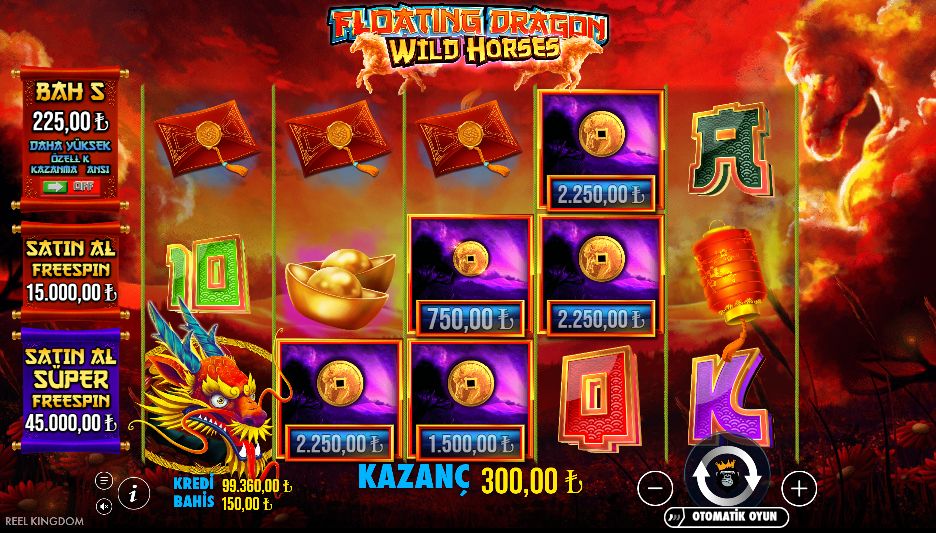 Floating Dragon Wild Horses Gameplay