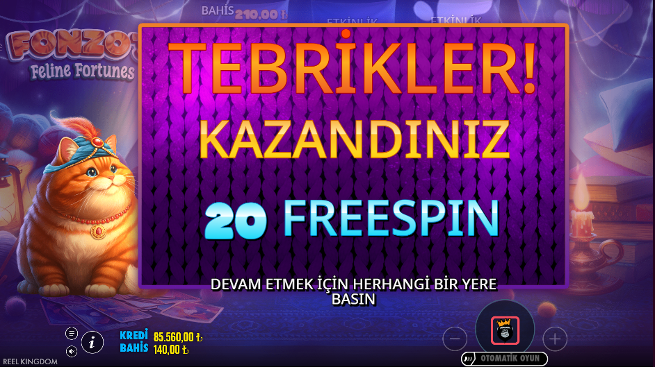 Fonzo's Feline Fortunes Bonus