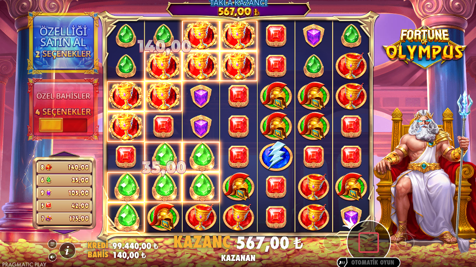 Fortune of Olympus Gameplay