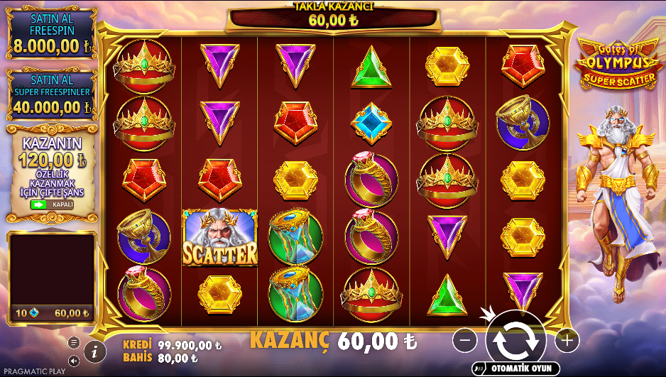 Gates of Olympus Super Scatter Gameplay