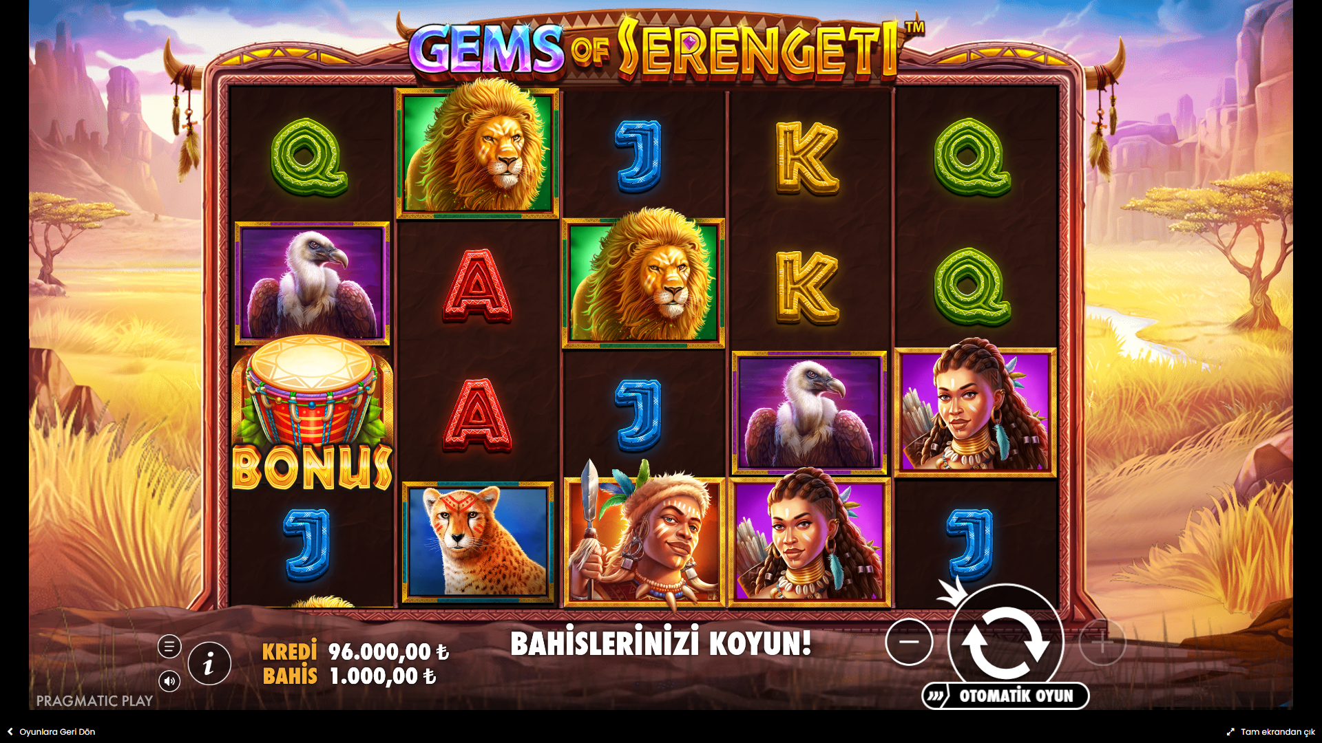 Gems of Serengeti Bonus