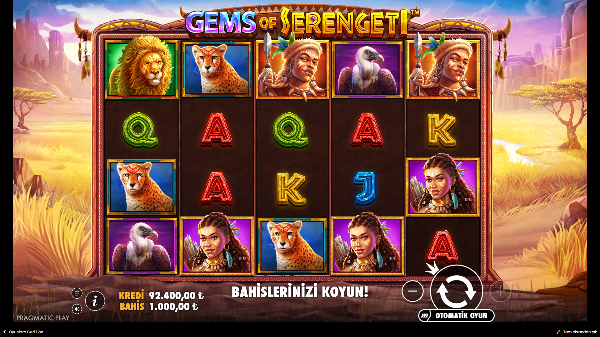 Gems of Serengeti Bonus