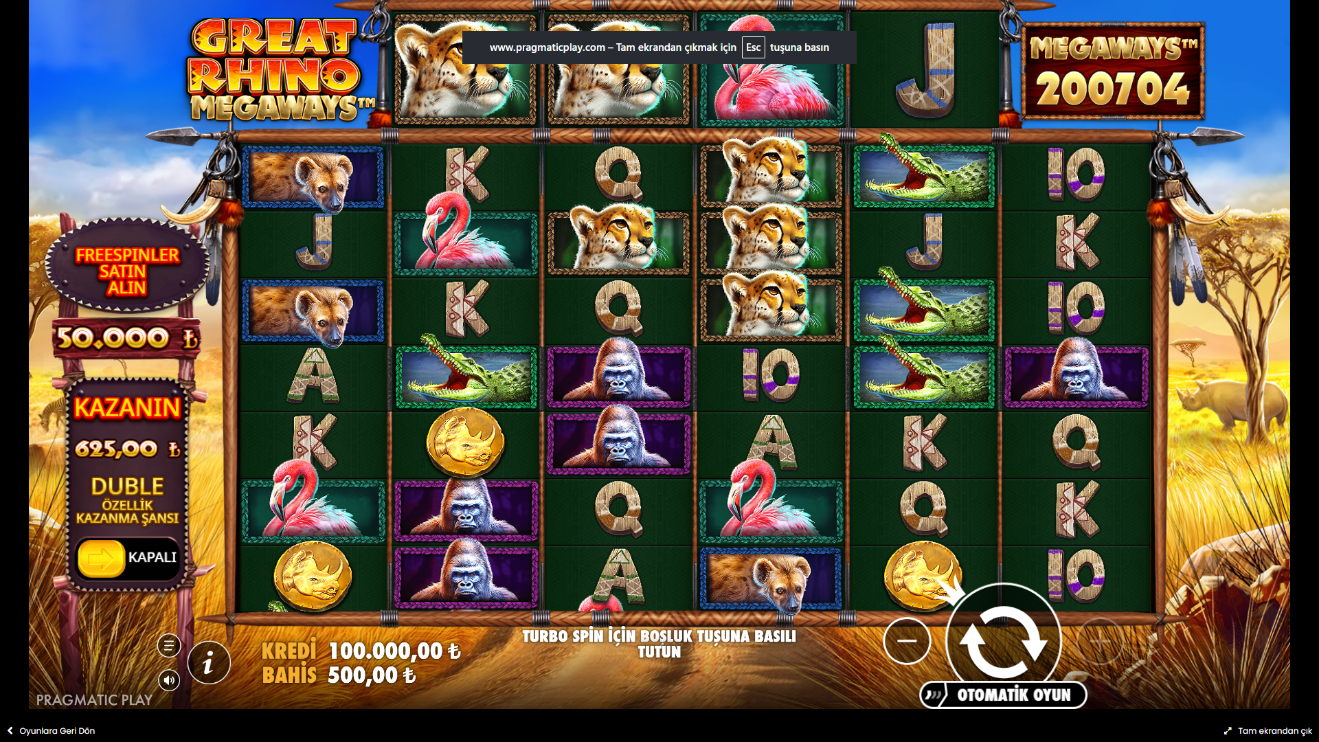 Great Rhino Megaways Gameplay