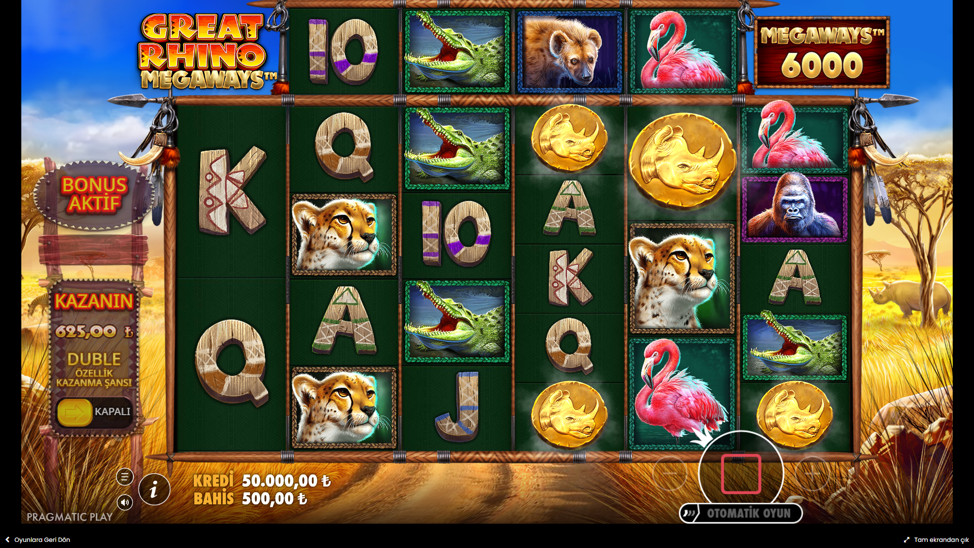 Great Rhino Megaways Bonus