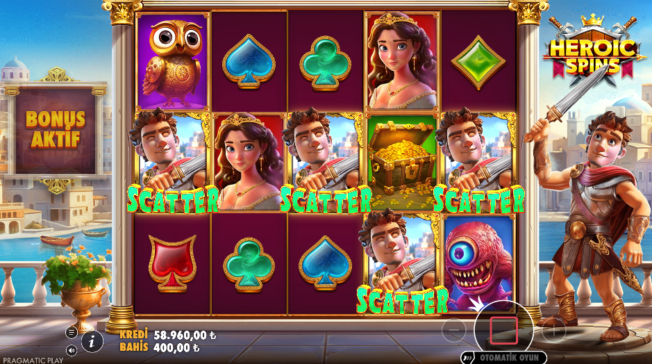 Heroic Spins Gameplay