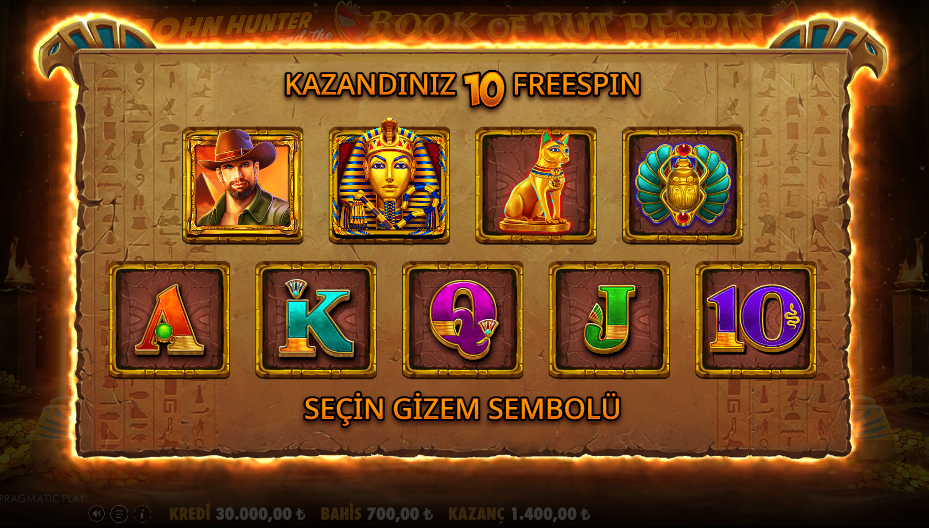 John Hunter and the Book of Tut Megaways Bonus