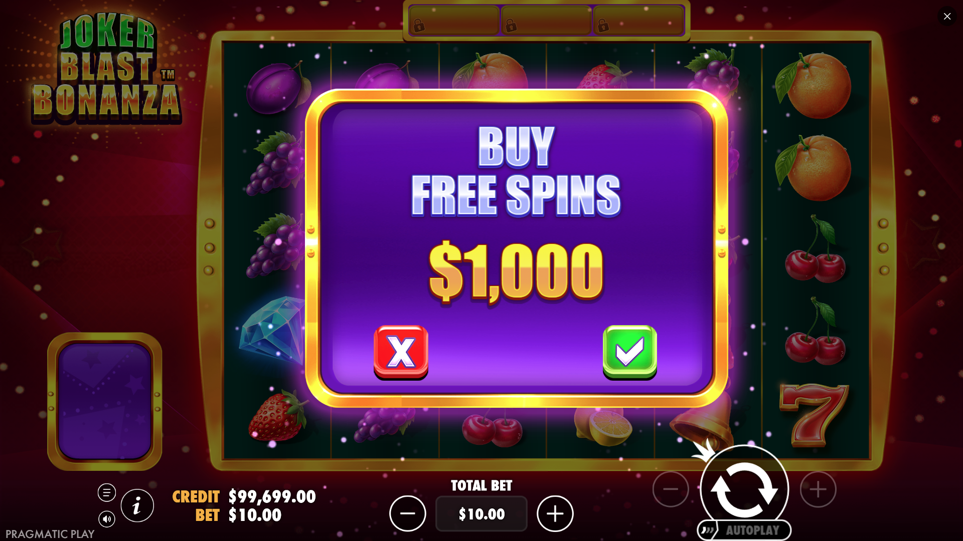 Joker Blast Bonanza Bonus