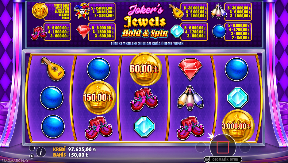 Joker's Jewels Hold&Spin Bonus
