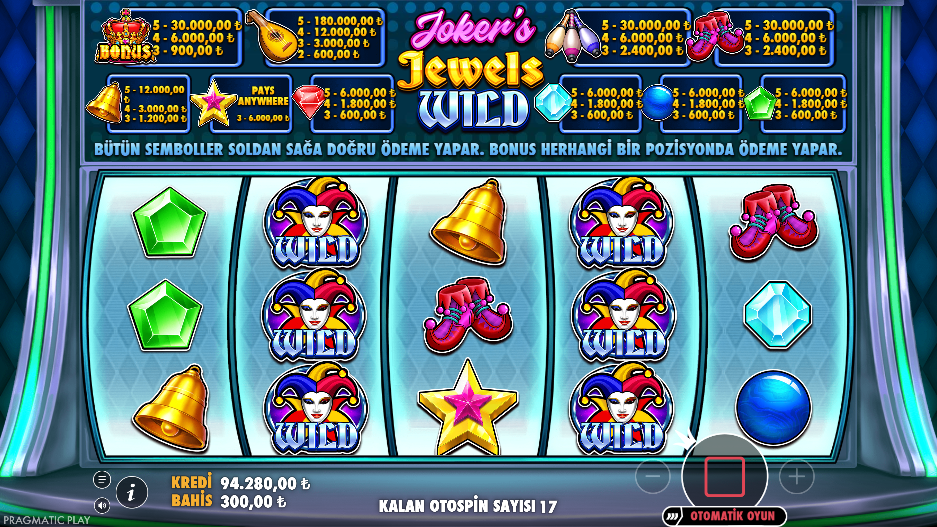 Joker's Jewels Wild Bonus