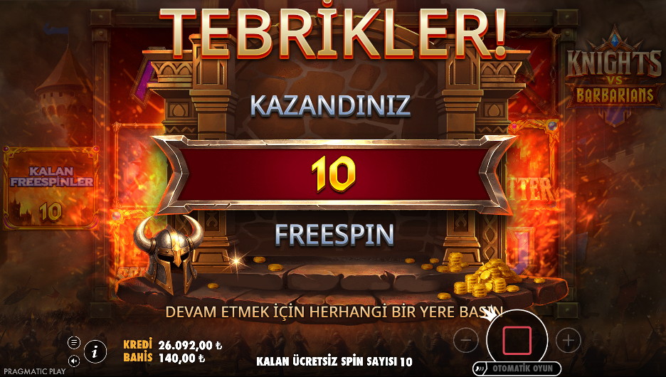 Knights vs Barbarians Bonus