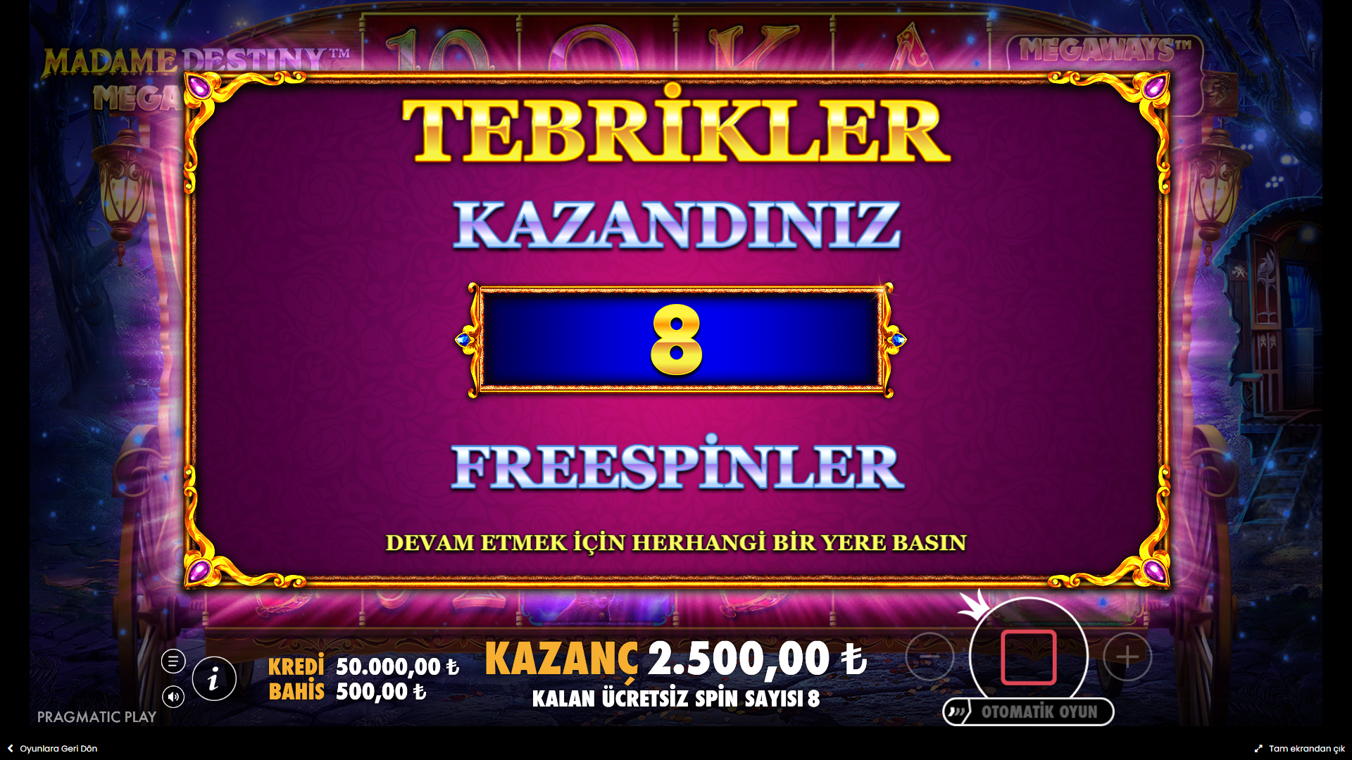 Madame Destiny Megaways Bonus