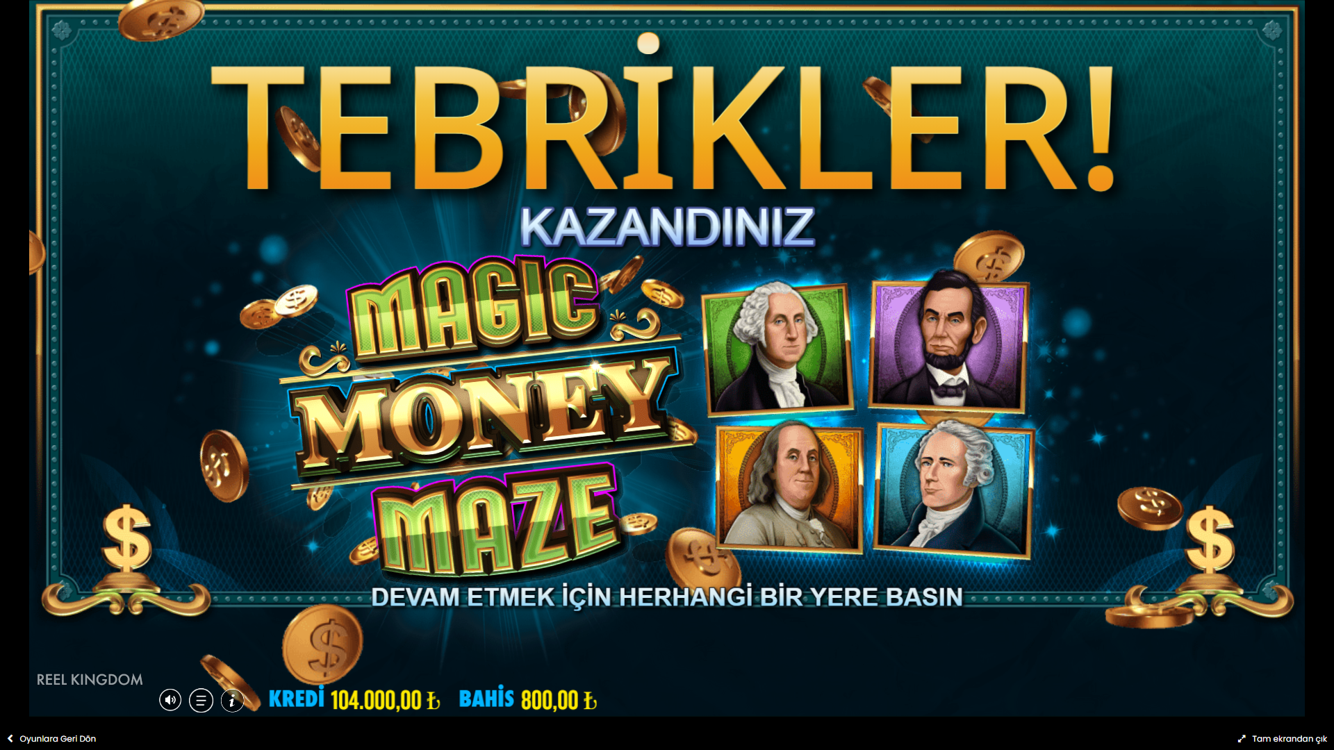 Magic Money Maze Bonus