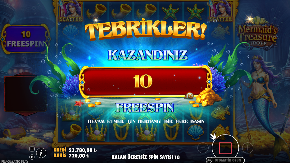 Mermaid's Treasure Trove Bonus