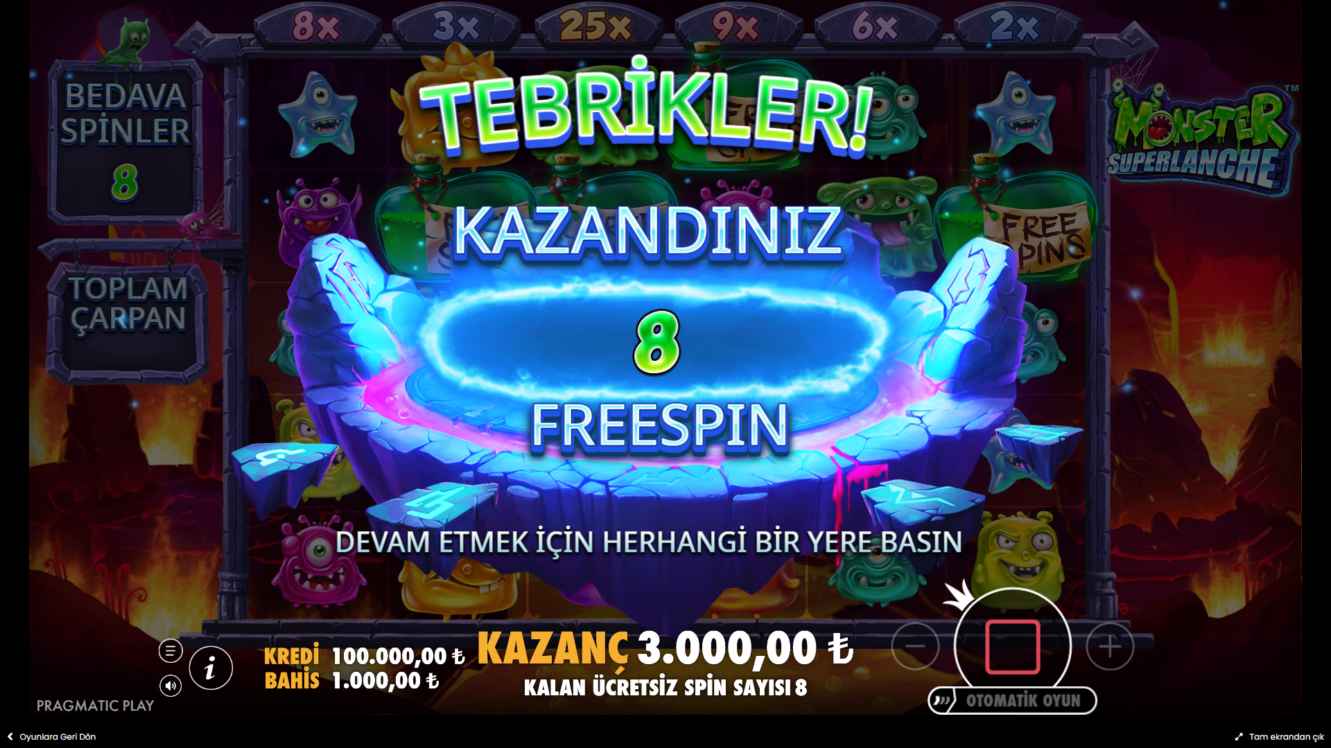 Monster Superlanche Bonus