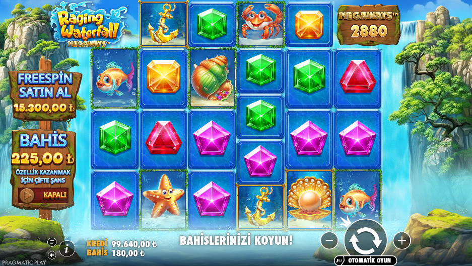 Raging Waterfall Megaways Gameplay