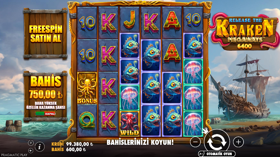 Release the Kraken Megaways Gameplay