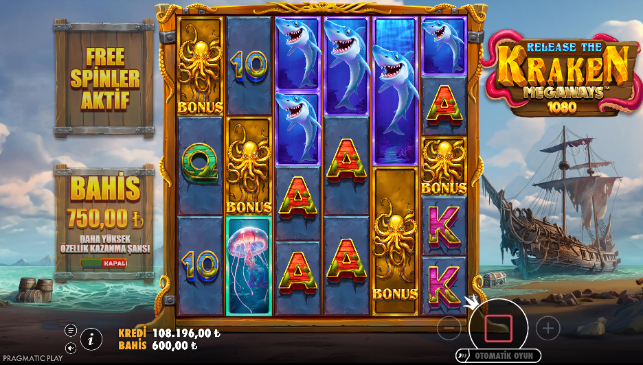 Release the Kraken Megaways Bonus