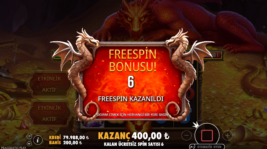 Sleeping Dragon Bonus