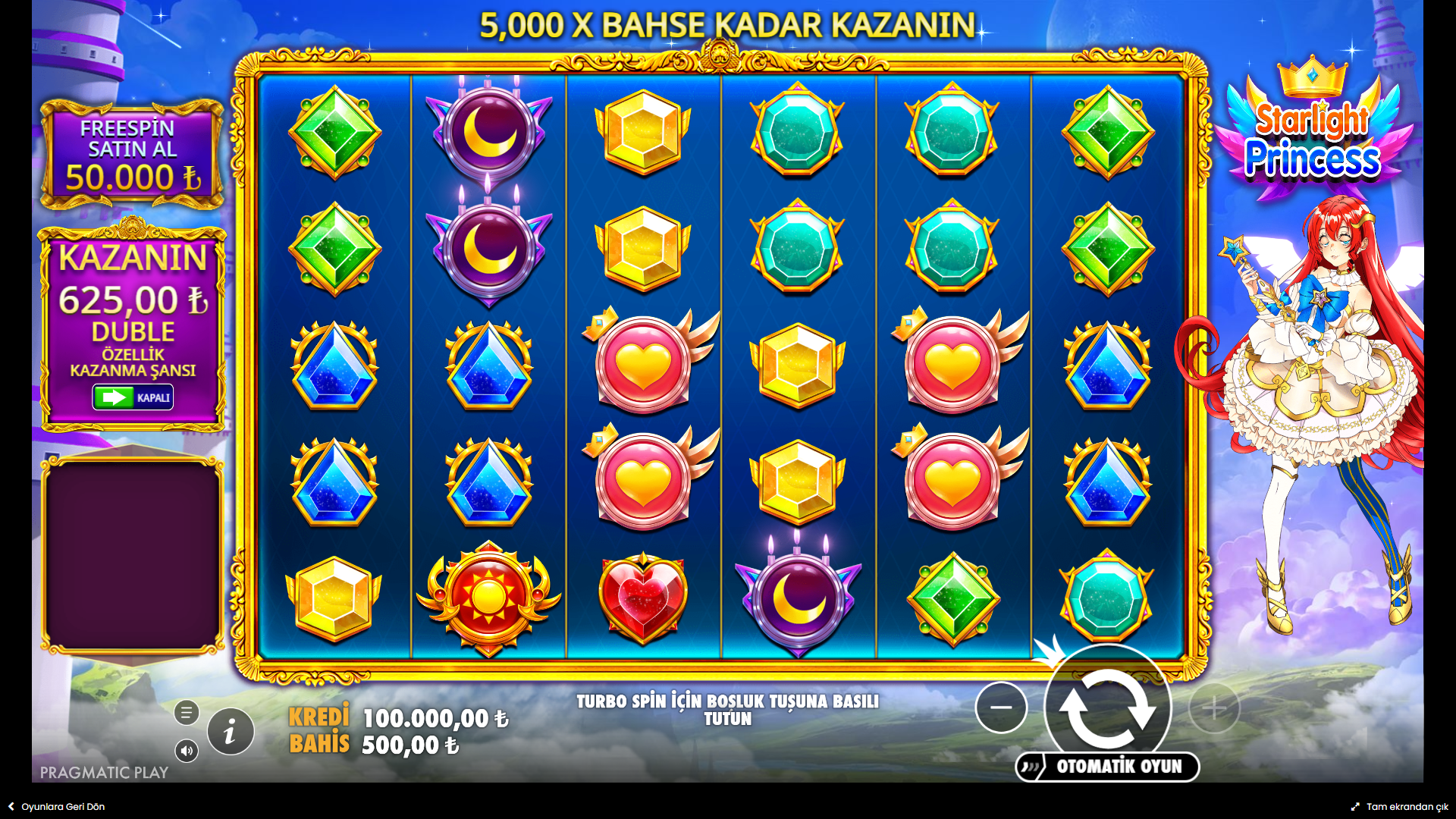 Starlight Princess Gameplay