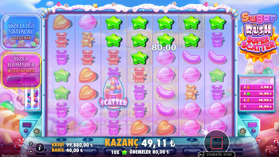 Sugar Rush Super Scatter Gameplay