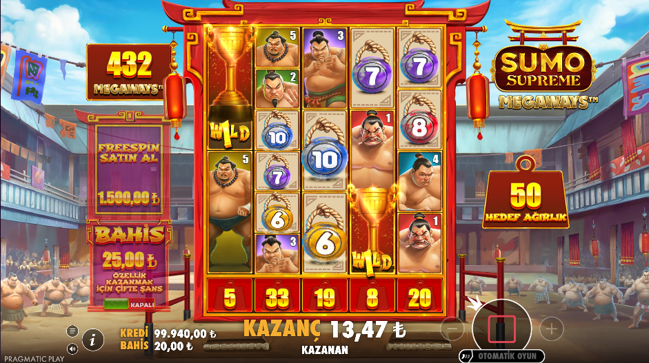 Sumo Supreme Megaways Gameplay