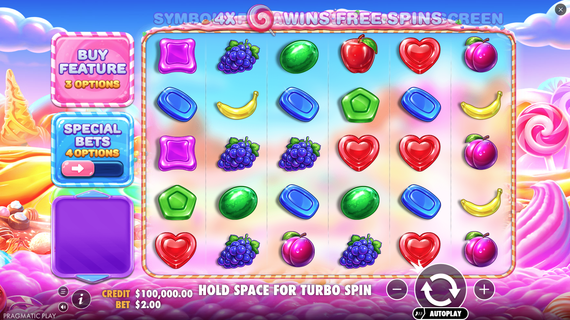 Sweet Bonanza 2500 Gameplay