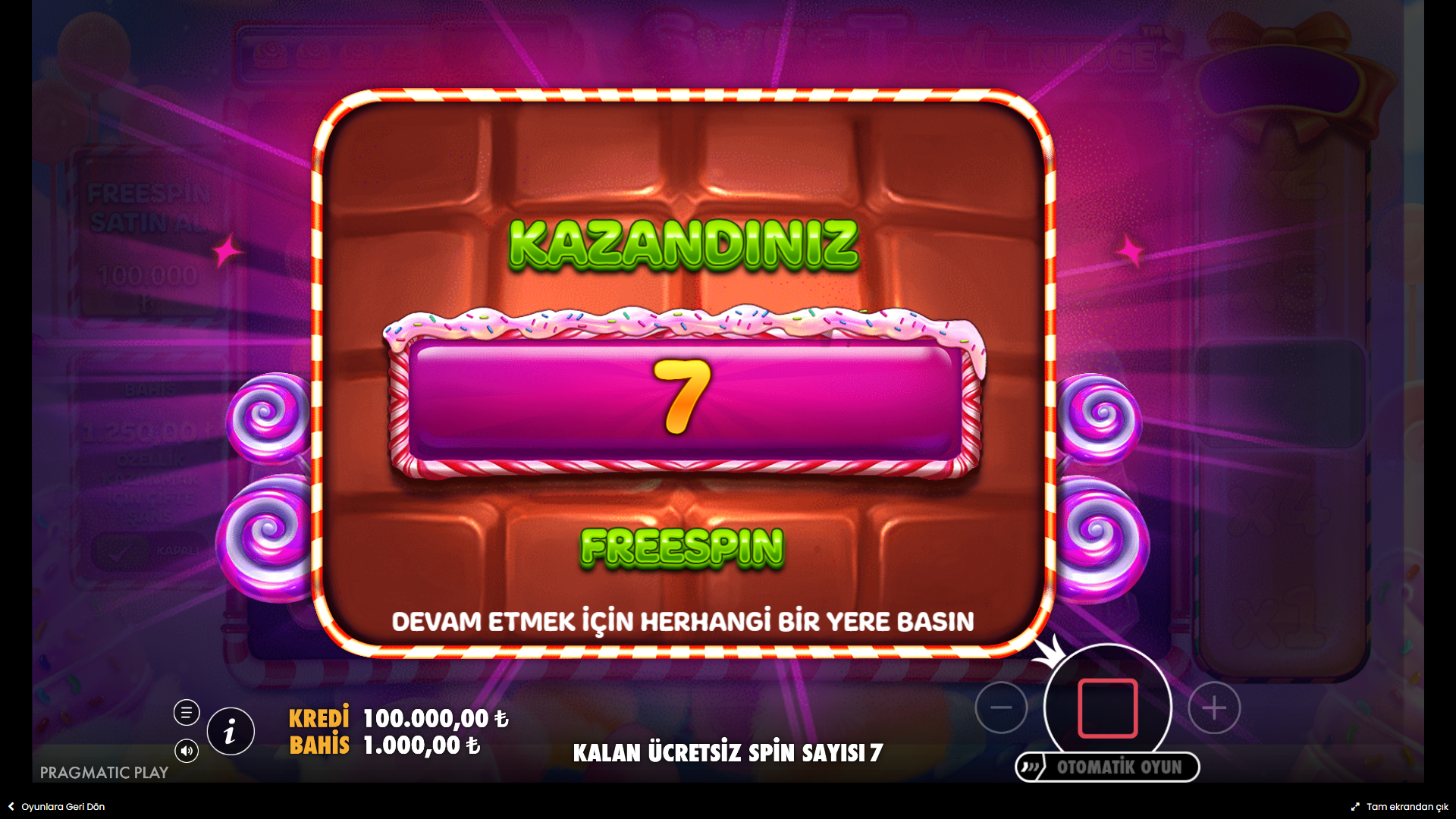 Sweet PowerNudge Bonus