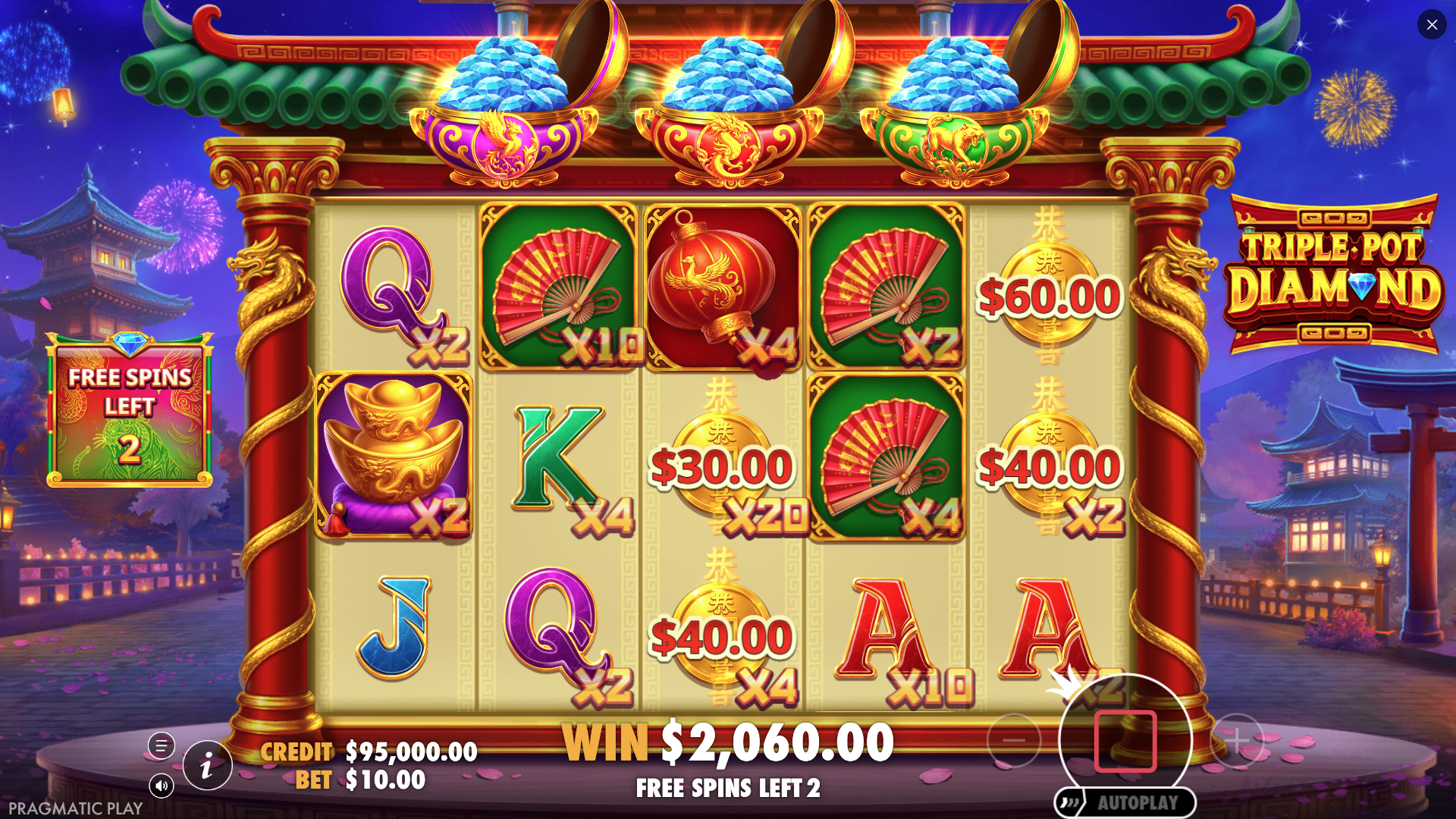 Triple Pot Diamond Bonus