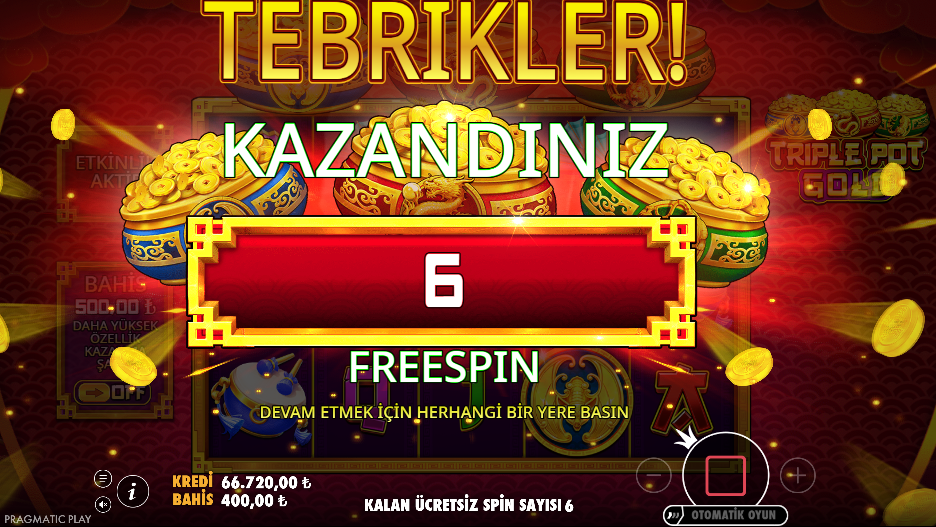 Triple Pot Gold Bonus